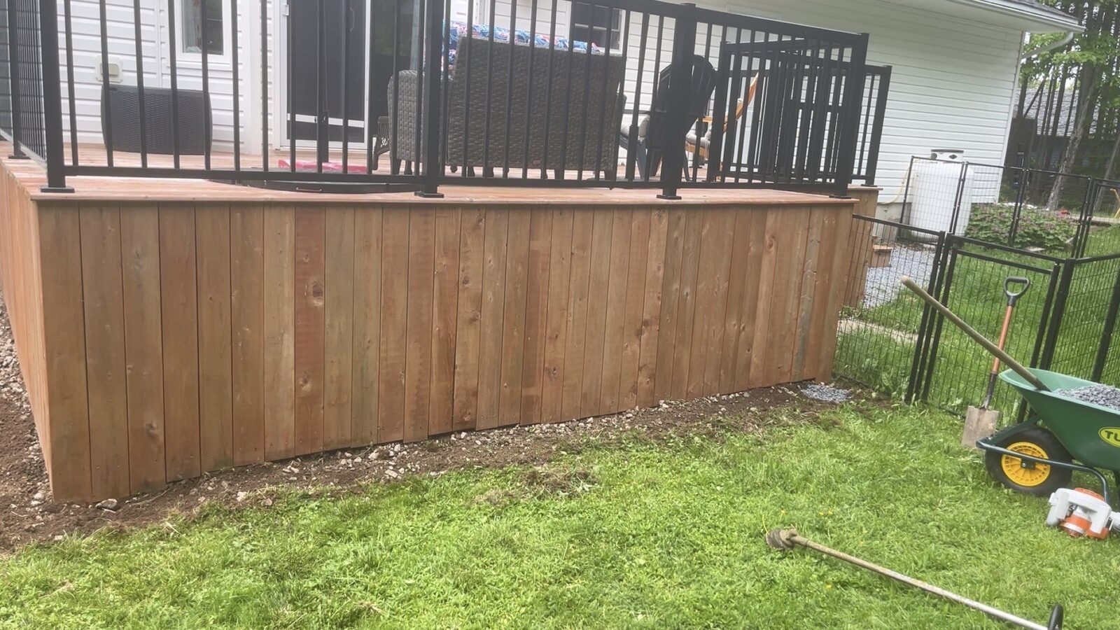 Yard before gravel installation and clean-up